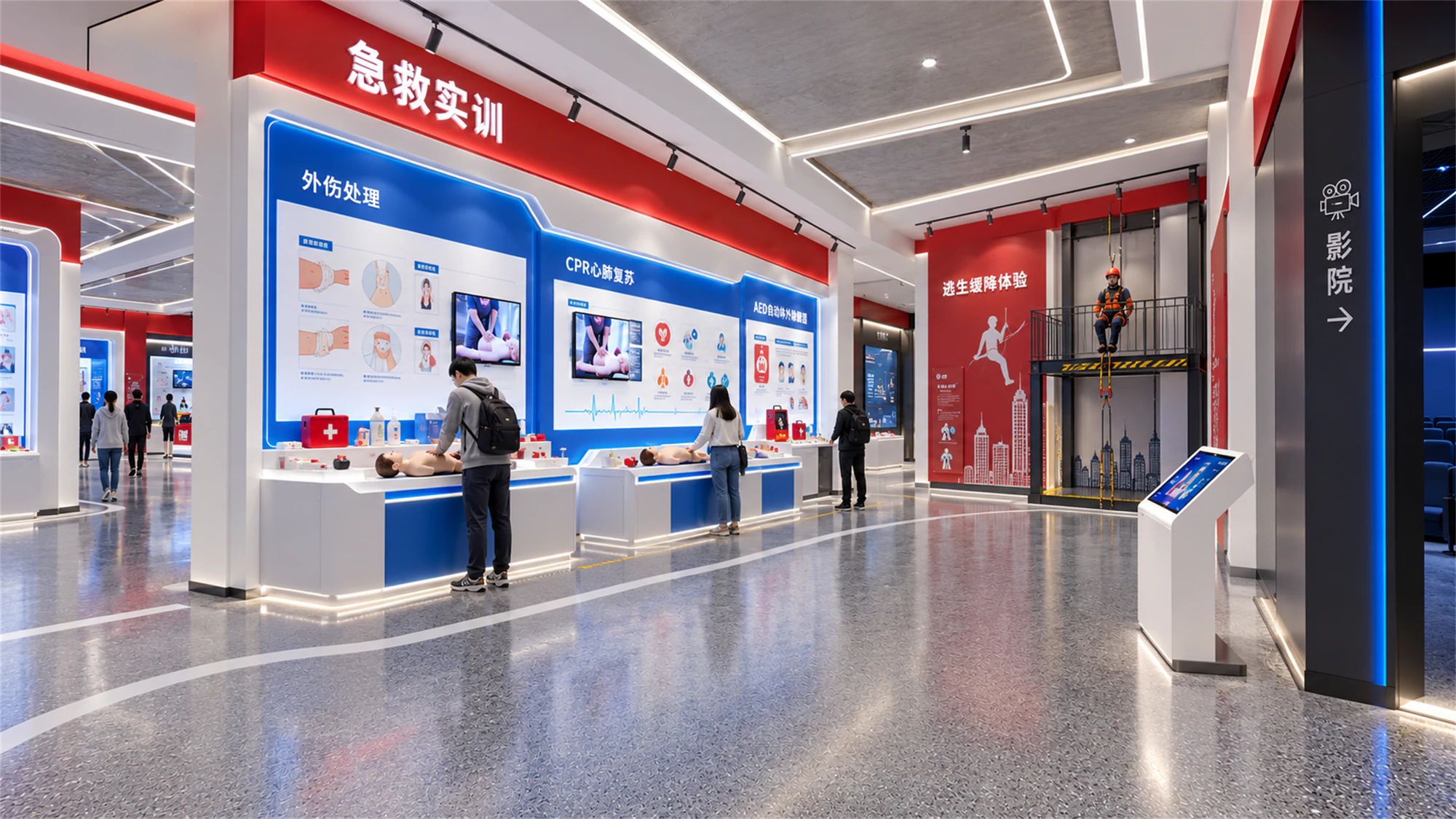 应急消防科普教育基地 · 急救实训区-AI
