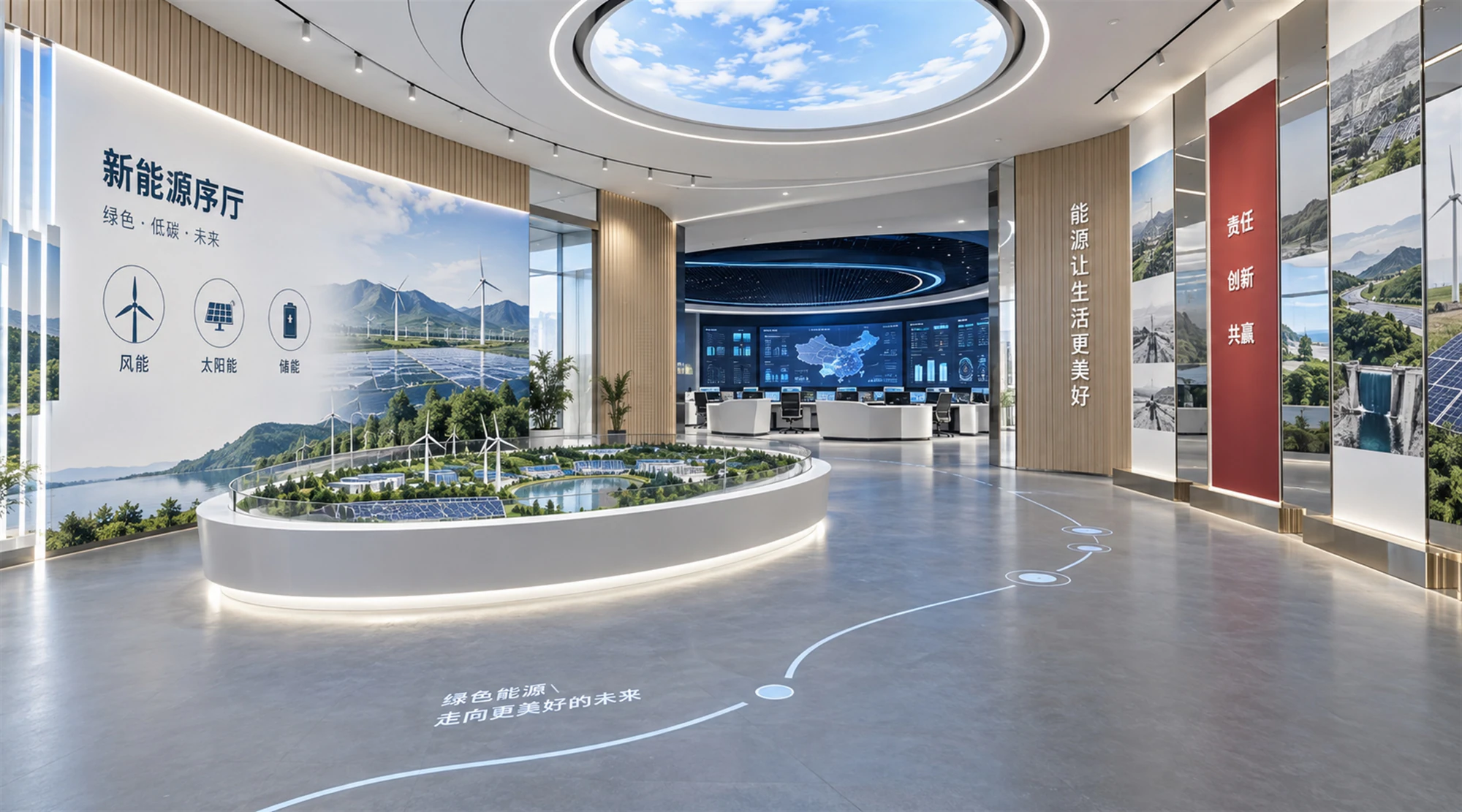 山能西北新能源集控中心 · 序厅-AI