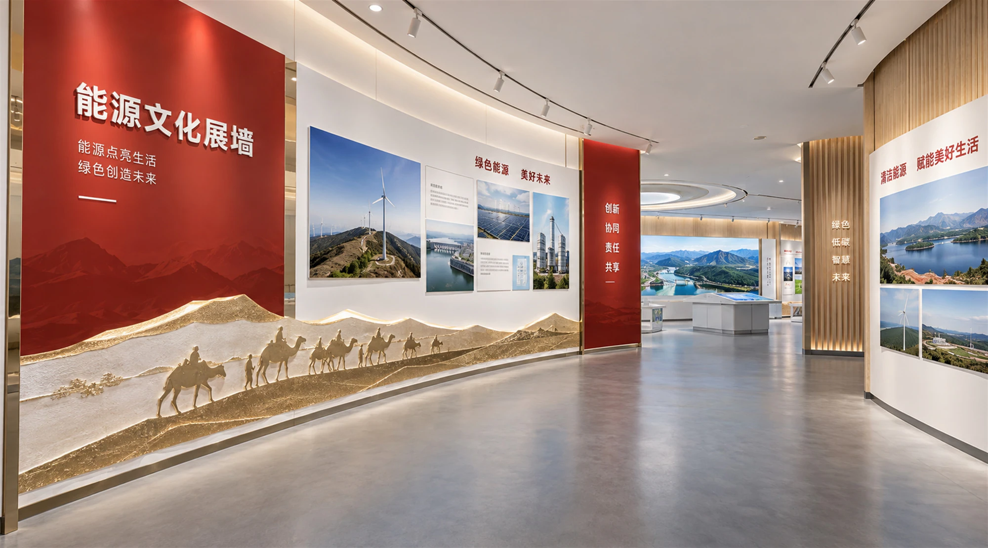山能西北新能源集控中心 · 党建展示区-AI